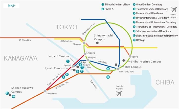 Campus ＆ Dormitory Map