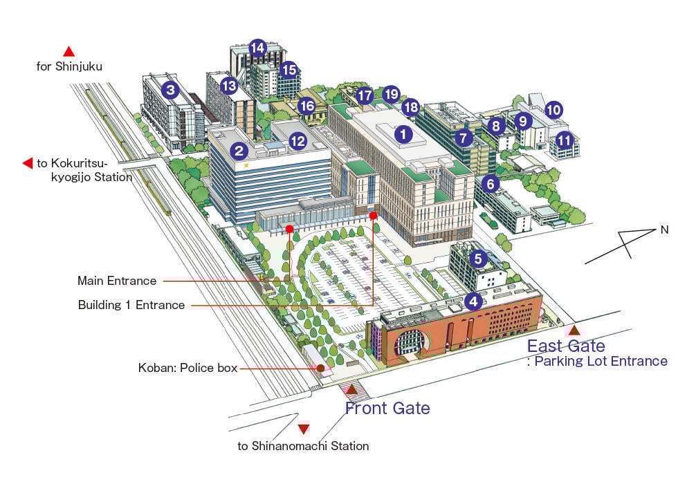 Shinanomachi Campus Map