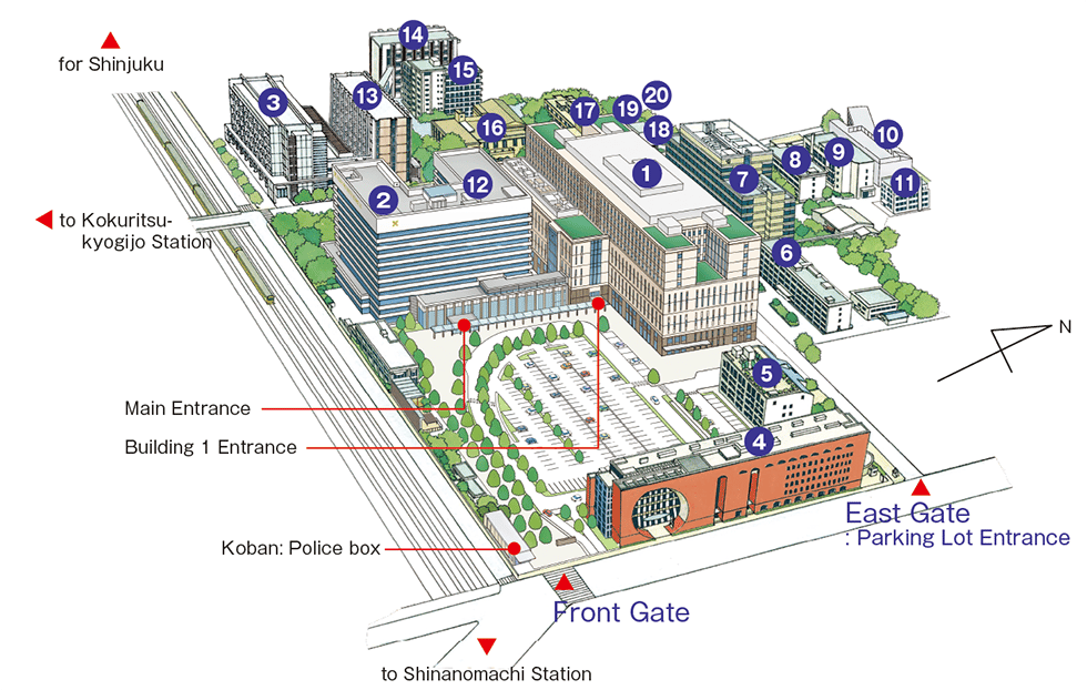 Shinanomachi Campus Map