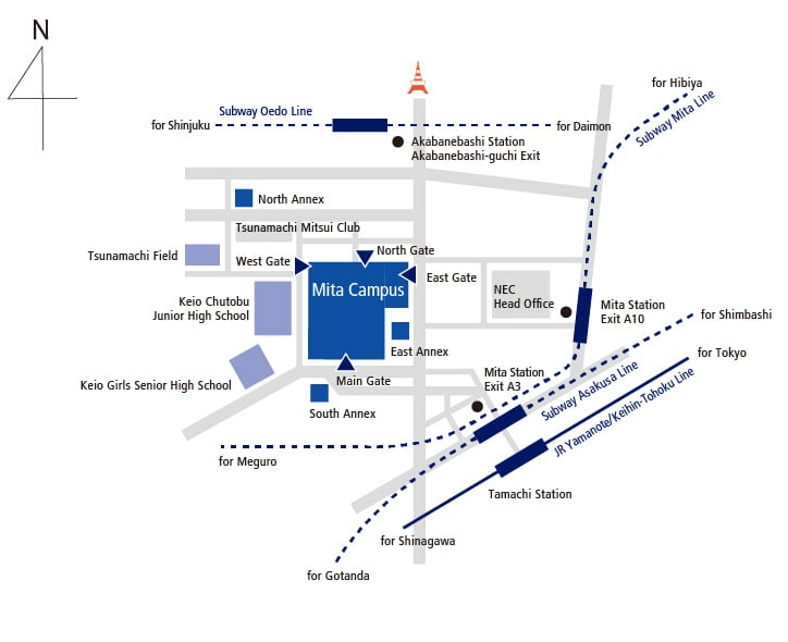 Mita Campus Access Map