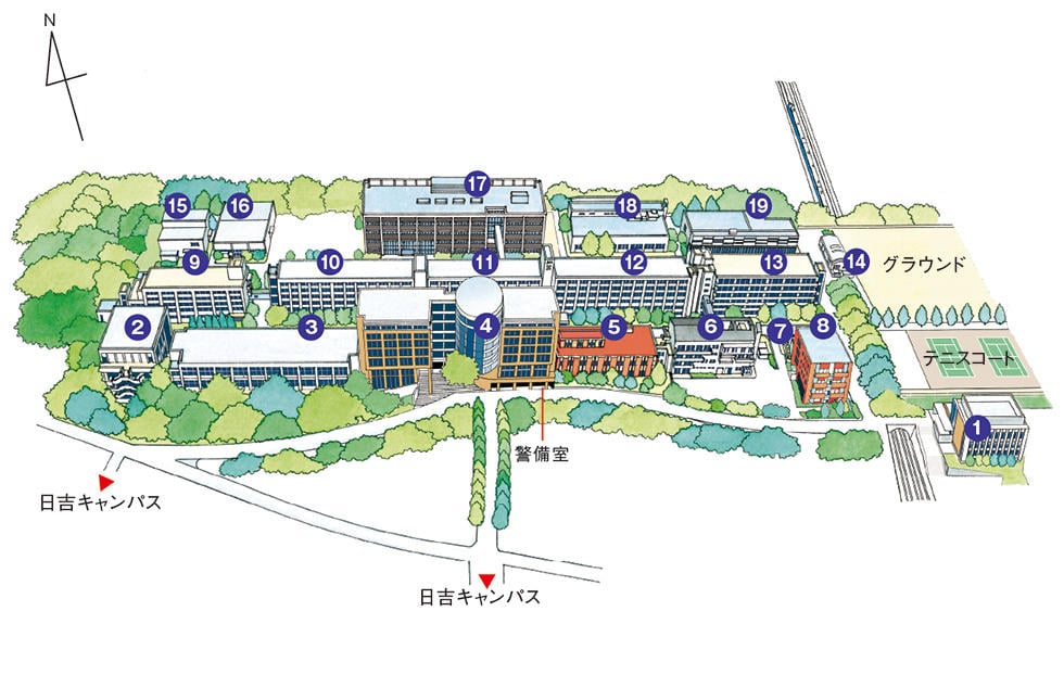 Yagami Campus Map