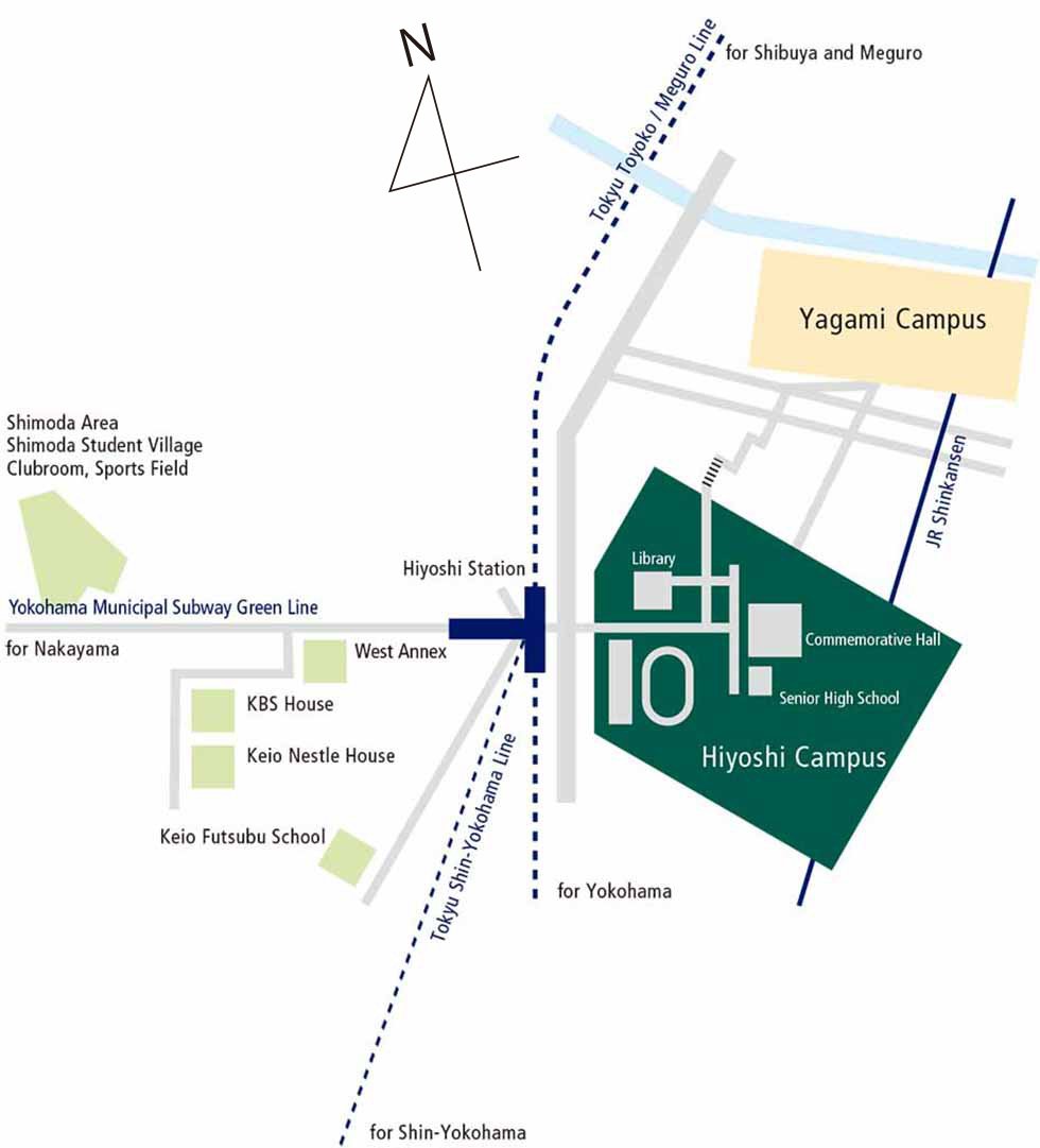 Hiyoshi Campus Access Map
