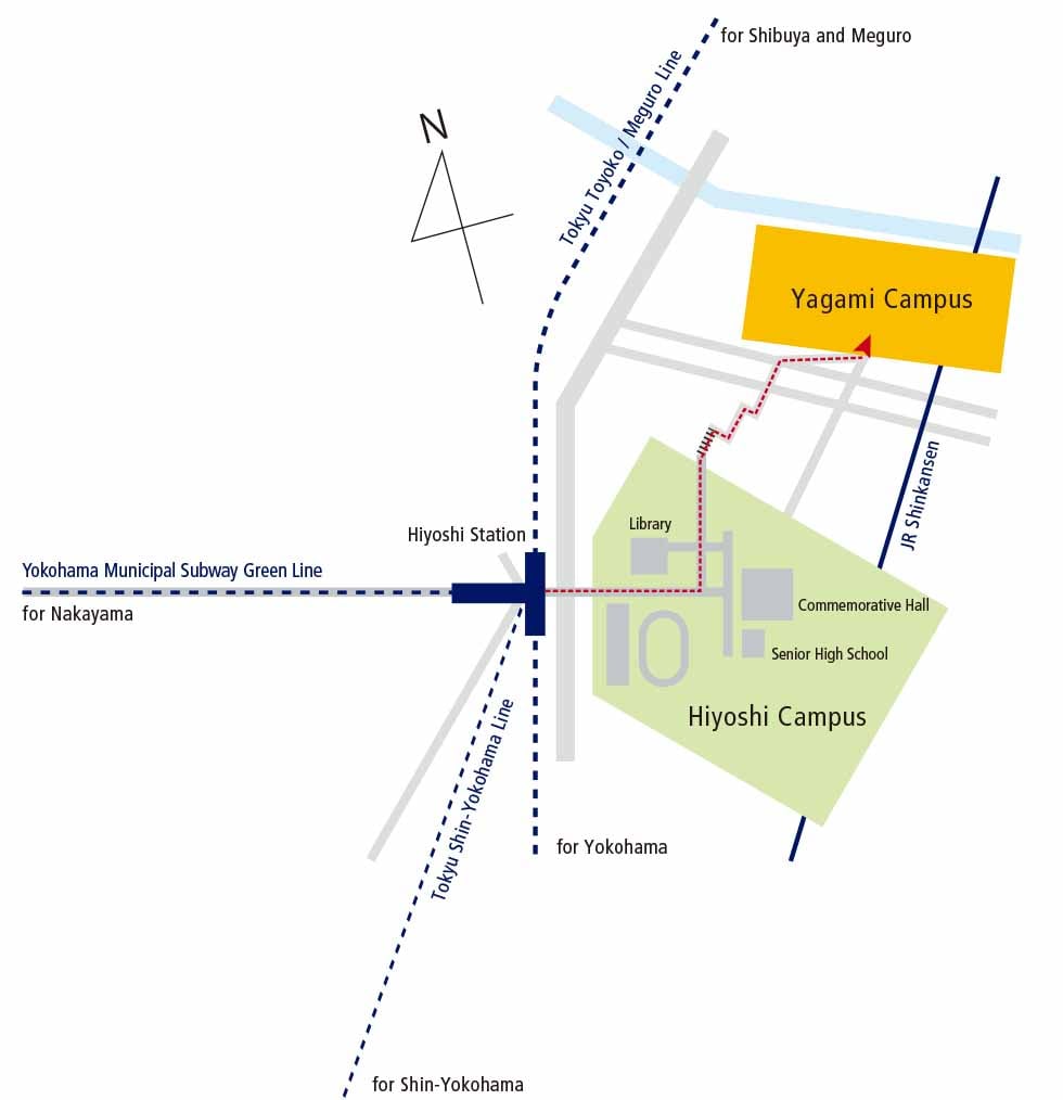 Yagami Campus Access Map