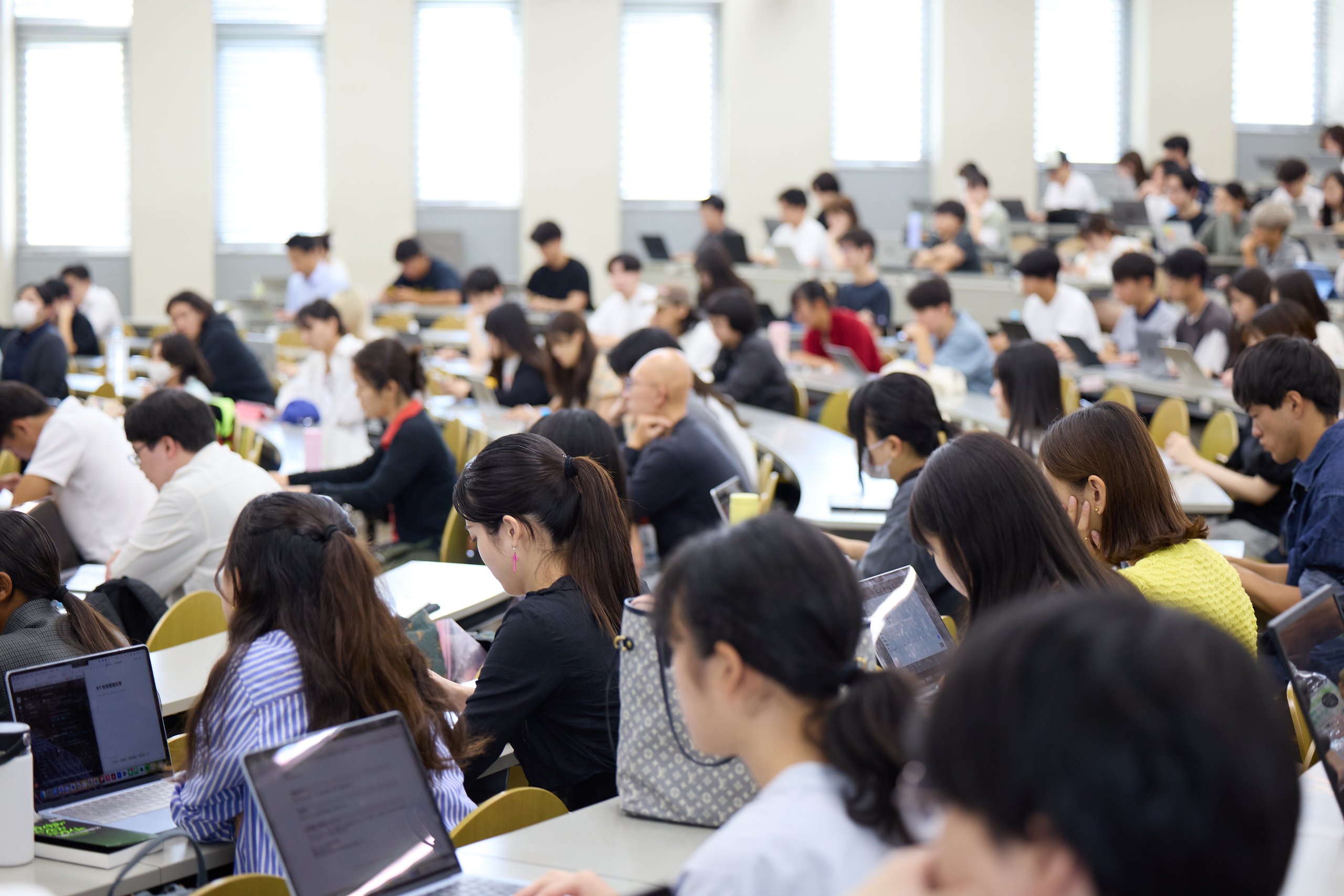 A scene of a class in Omega Building
