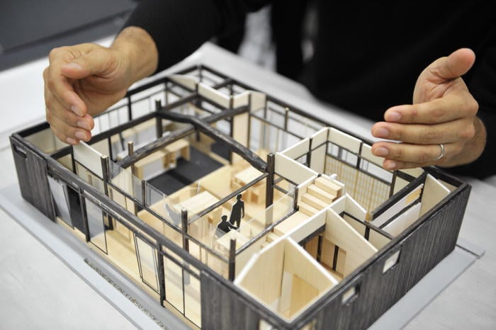 建築模型の写真。