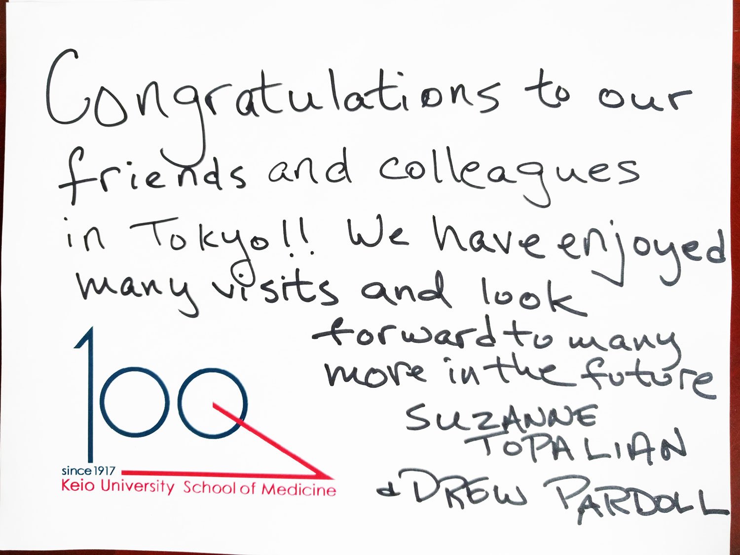 Drew Pardoll & Suzanne Topalian Message