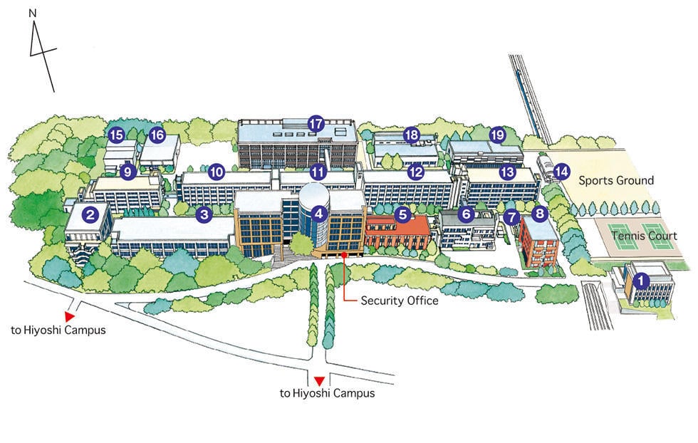 Yagami Campus Map