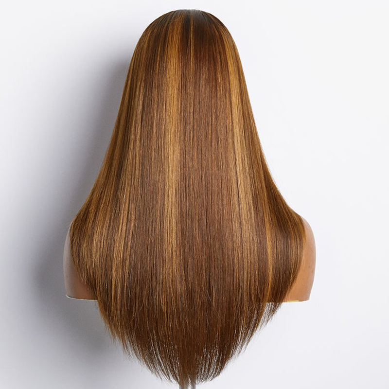 prime-gestufte-braunblond-mischung-5×5-spitzenperuecke-100-echthaar-vorgezupft-3 Gestufte Braun Blond Mischung 5x5 Spitzenperücke 100% Echthaar Vorgezupft