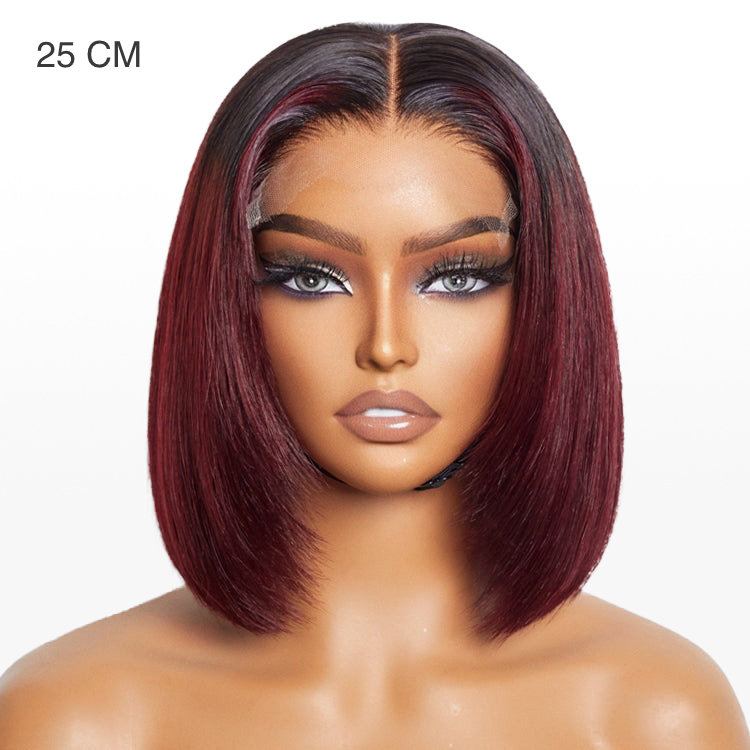 prime-ombre-peruecken-mit-highlights-seidig-gerade-leimlose-5×5-spitzen-bob-peruecke Ombre Perücken mit Highlights Seidig Gerade Leimlose 5x5 Spitzen Bob Perücke