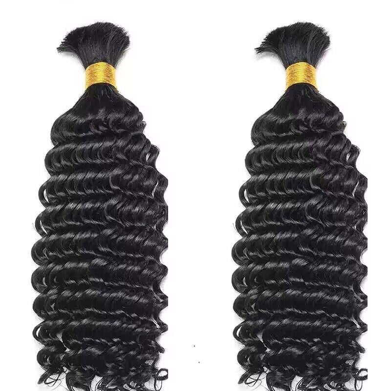 echthaar-buendel-fuer-flechtfrisuren-tiefe-wellen-natuerliche-farbe-2 Echthaar Bündel für Flechtfrisuren, Tiefe Wellen, Natürliche Farbe