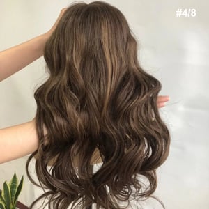 Braune Perücken mit blonden Highlights Leimlose Lace Front Perücke