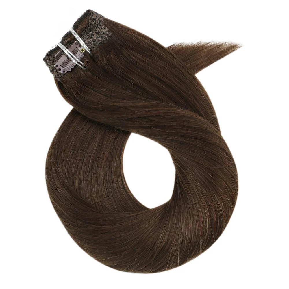 ombre-blonde-gewellte-kurze-lace-front-peruecken-100-echthaar-3 Echthaar Clip-In Extensions Dunkelbraun #4, 100g Haarverlängerung