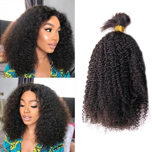 Echthaar zum Flechten Afro Kinky Curly Natürliche Farbe