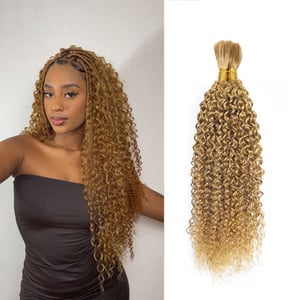 Prime Lockige Wellen Bulk Braids 100 % Echthaar zum Flechten #27