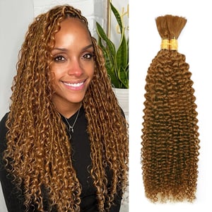 Prime Lockige Wellen Bulk Braids 100 % Echthaar zum Flechten #30