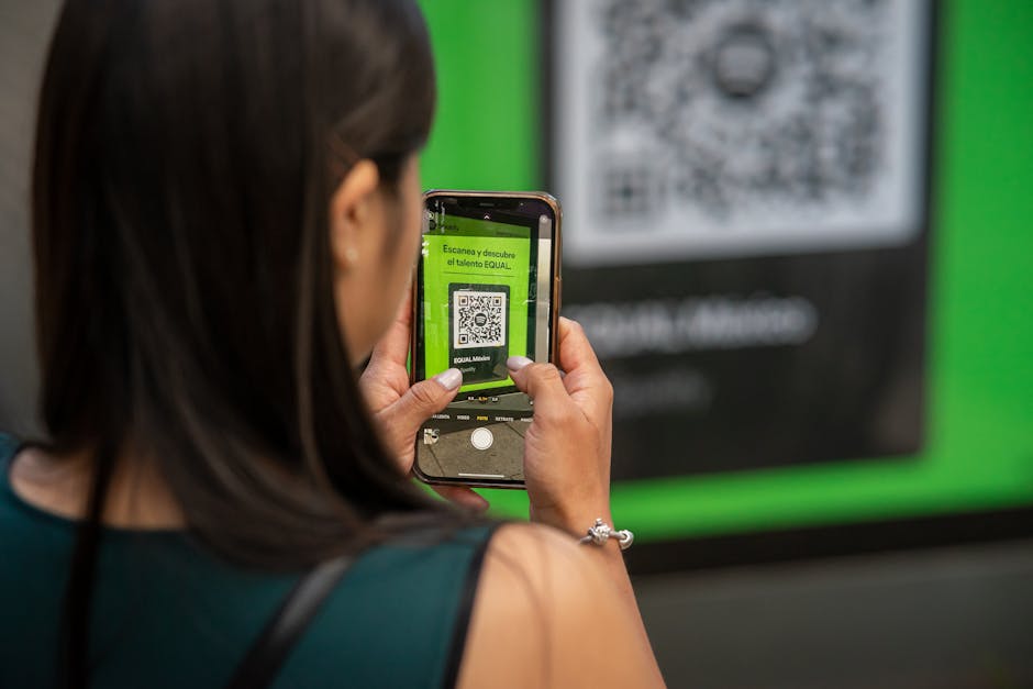 eSIM Android phone traveler scanning QR code airport