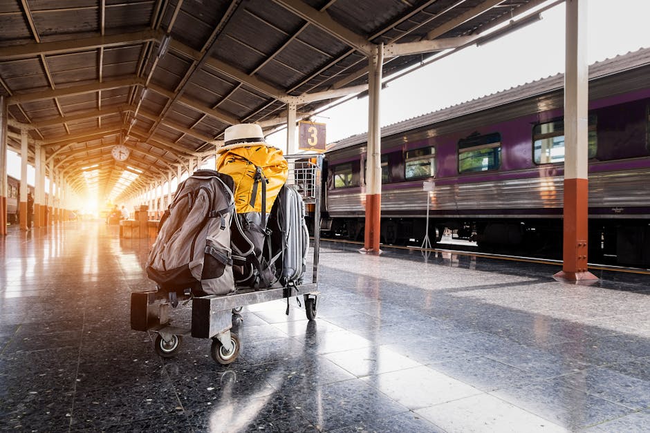 high-speed train station sunrise
