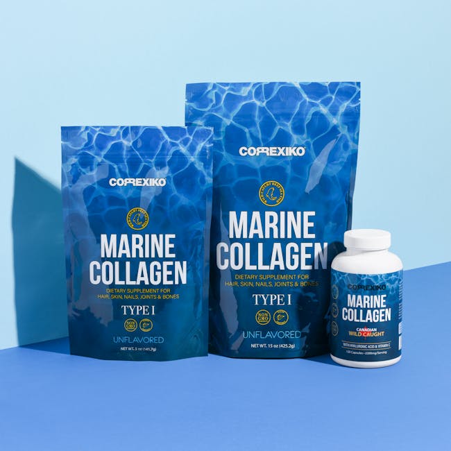 lab technician analyzing collagen peptides powder sustainable fish skin precision fermentation