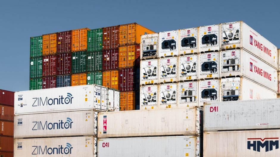 refrigerated container ice cream pallets export port