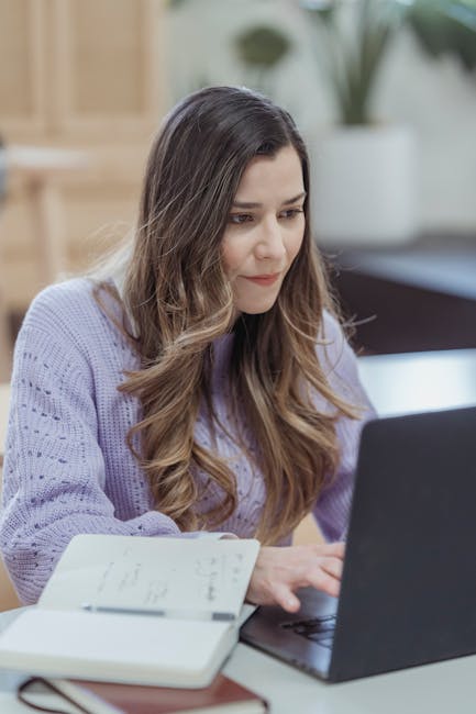Arab professional job search laptop office