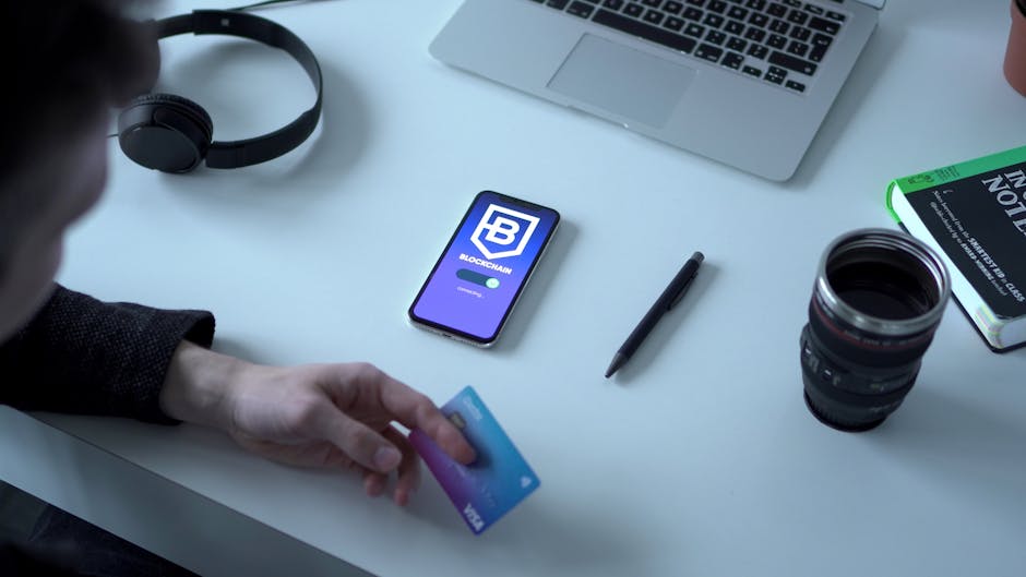 small middle eastern business owner laptop blockchain payments