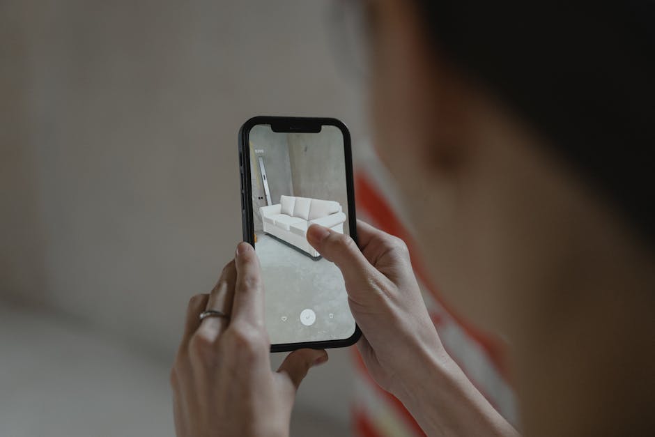 small retailer testing ar try-on smartphone
