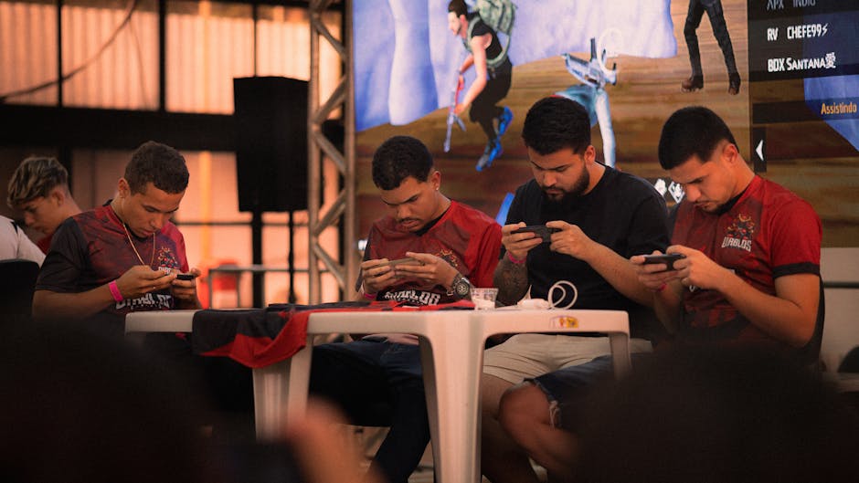 mobile esports players on stage MENA smartphone tournament