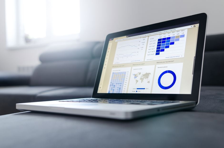 ecommerce repricing dashboard analytics seller laptop chart