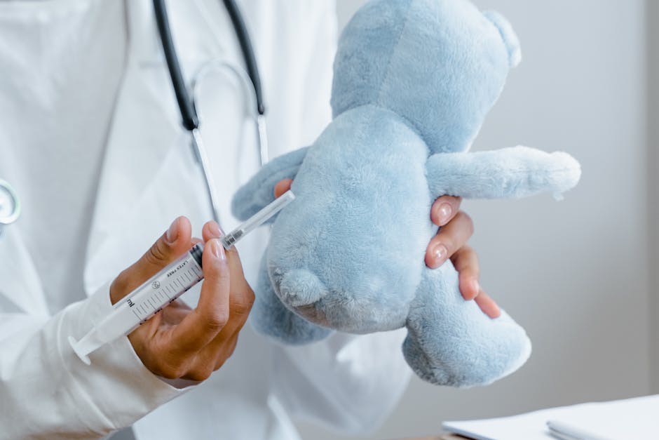 RSV vaccine syringe infant hospital room