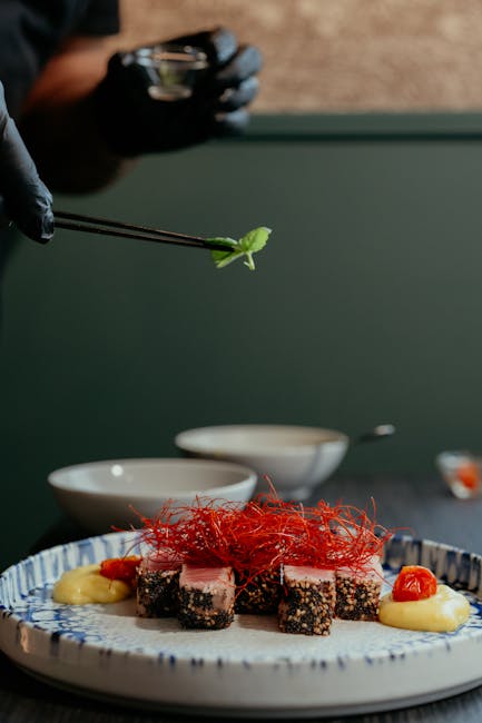 Abu Dhabi sustainable restaurant rooftop plating chef
