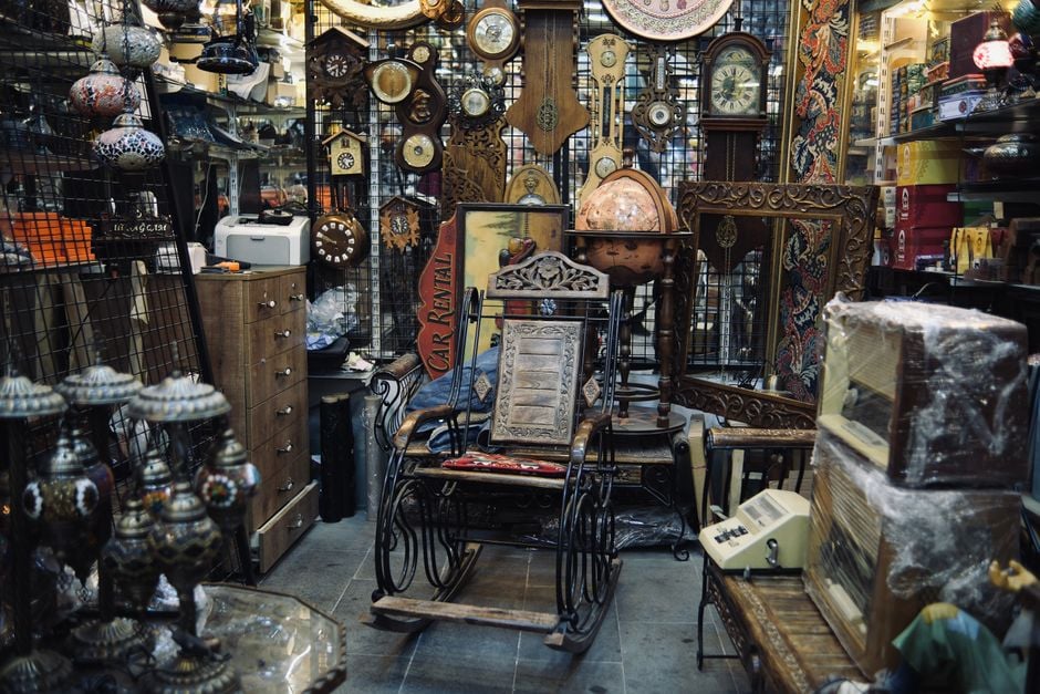 Lebanon Beirut antique shop interior vintage furniture