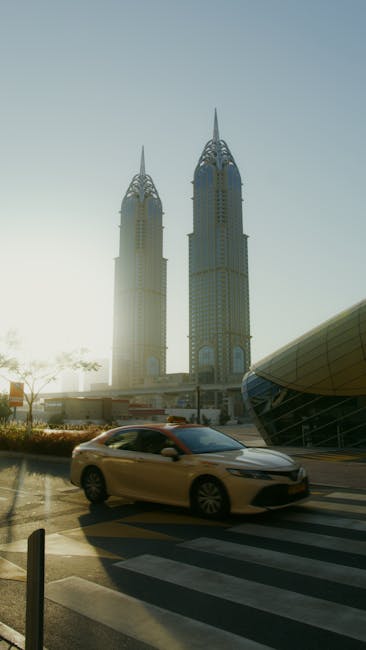 eVTOL air taxi over city skyline prototype vertiport Dubai