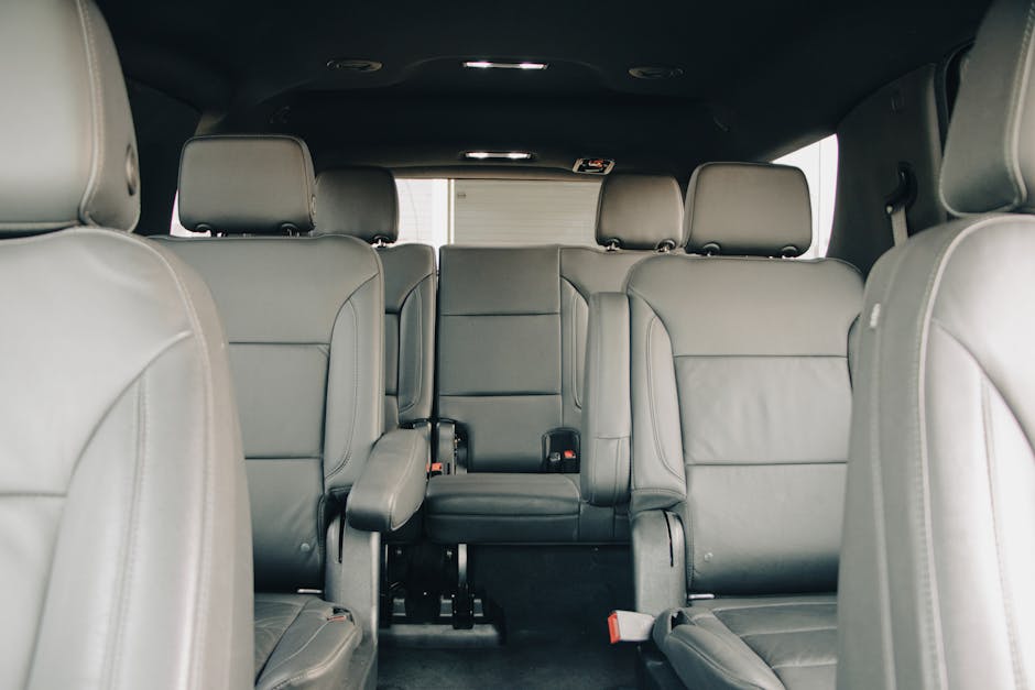 three-row family SUV interior kids seats 2025 pexels