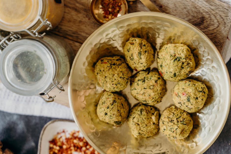 gluten free falafel bowl chickpea flour herbs