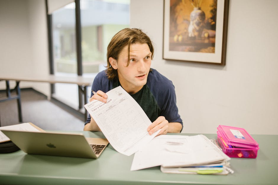 practice test papers laptop timer exam preparation desk
