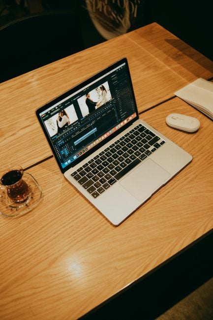 sports highlights clip editing on laptop social media vertical video