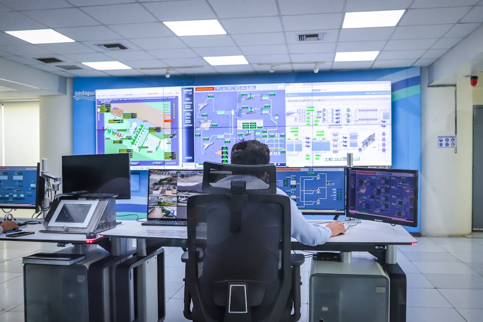 drone operations command center cybersecurity operator monitoring screens