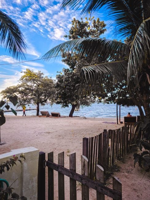 Colombia quiet Caribbean beach empty palm trees shoulder season Cartagena