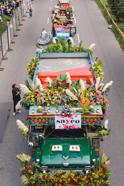 Medellin Feria de las Flores silleteros parade colorful flowers 2025
