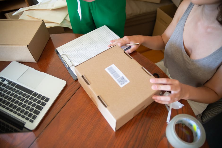warehouse worker packing D2C online orders small business
