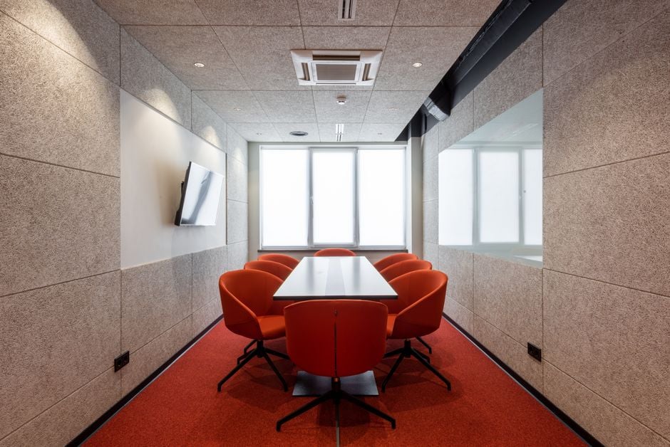 office meeting room acoustic stone wall panels installation