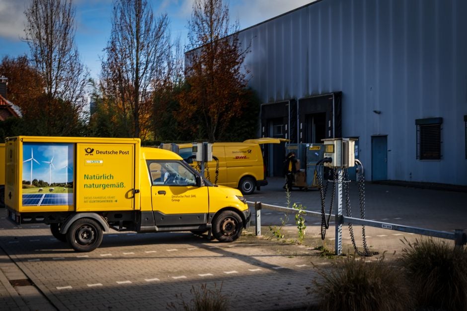 compact electric delivery vans lineup charging depot urban fleet