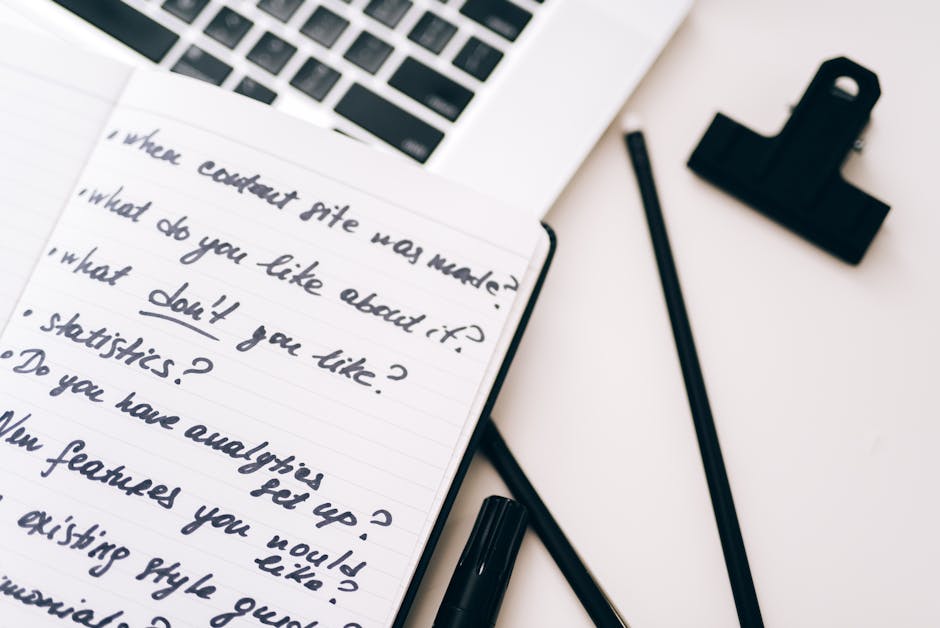 content creator planning strategy laptop phone notes studio