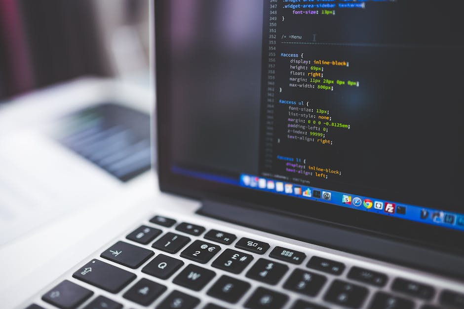 web developer coding Arabic UI RTL laptop