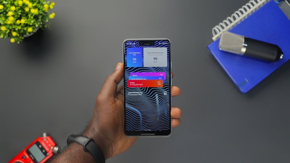 developer testing Arabic speech to text app on smartphone microphone waveform
