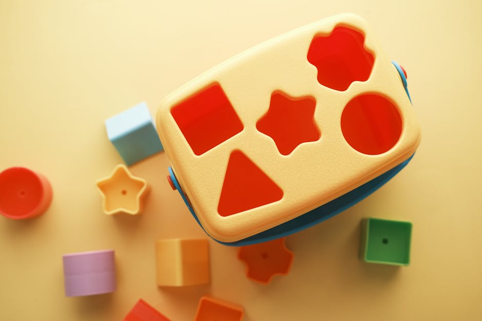 children sorting blocks preschool learning play