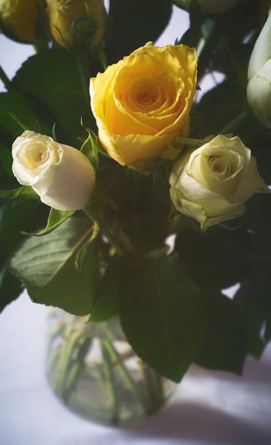 close up vase with mixed fresh cut flowers indoor natural light pexels