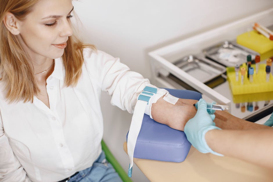 senior patient blood test clinic phlebotomy longevity