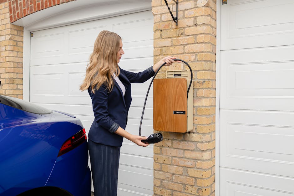 electric car charging station home garage level 2 charger