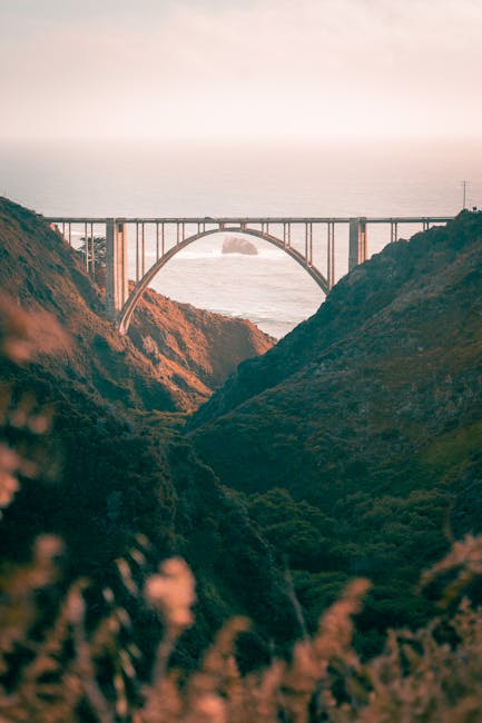 Big Sur Bixby Bridge McWay Falls sunset coastal road landscape photography